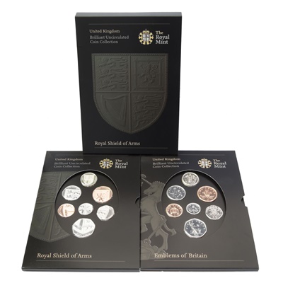 2008 Brilliant Uncirculated Royal Shield of Arms & Emblem Set - Click Image to Close